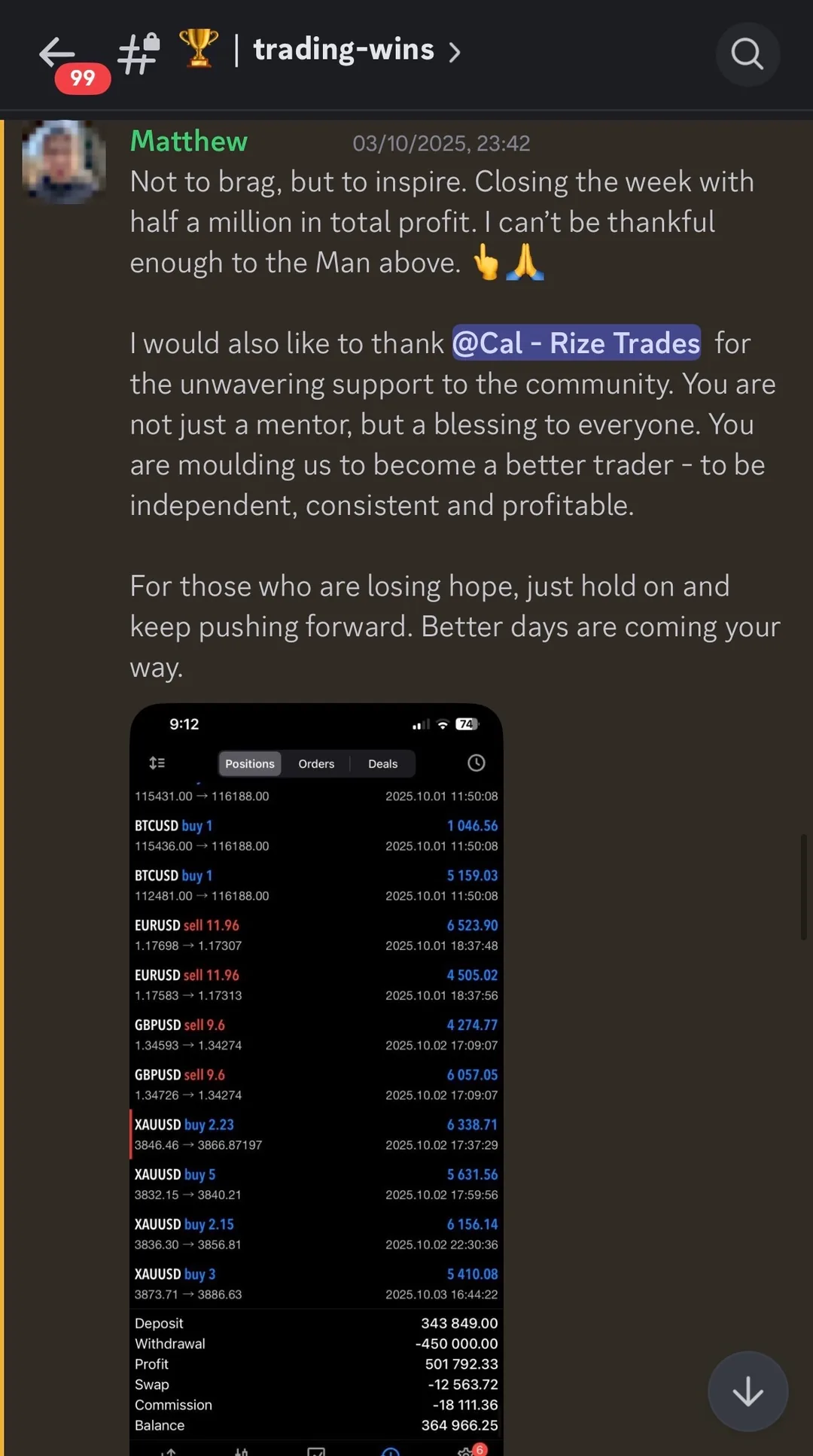 $501,792 profit — "Not to brag, but to inspire"
